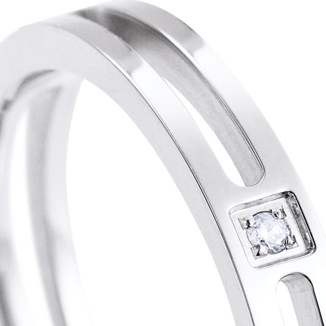 Parallel Diamond Steel Ring