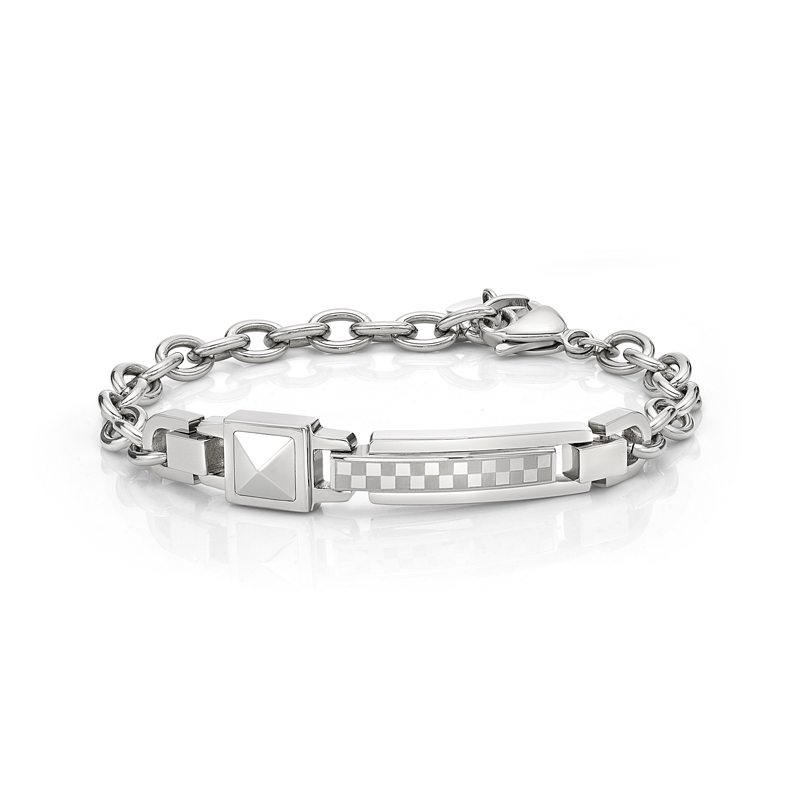 Steel Rivet Bracelet with square pattern