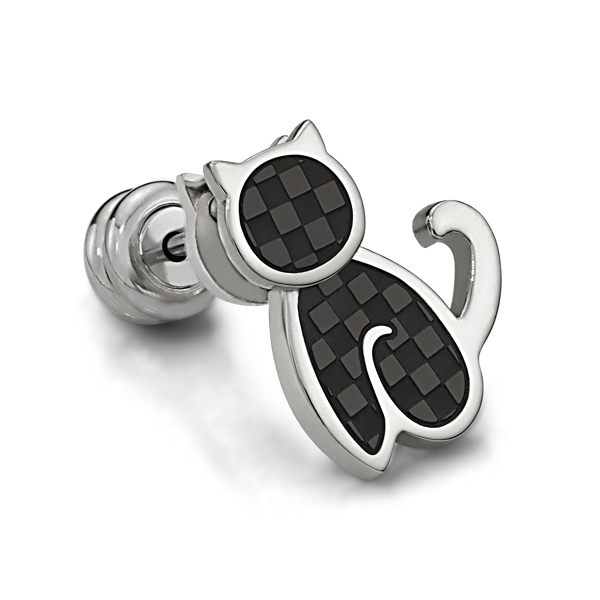 Black Kitty Earring (Each)