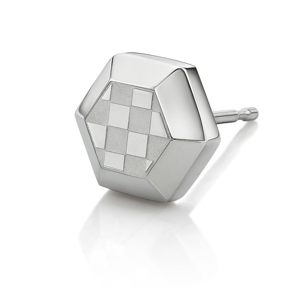 Hexagonal Earring with Square Pattern (Each)