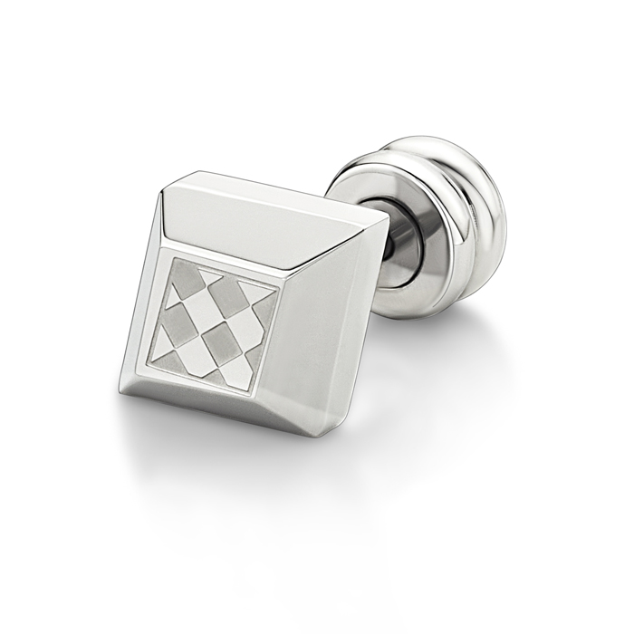Diamond Shaped Earring With Square Pattern (Each)
