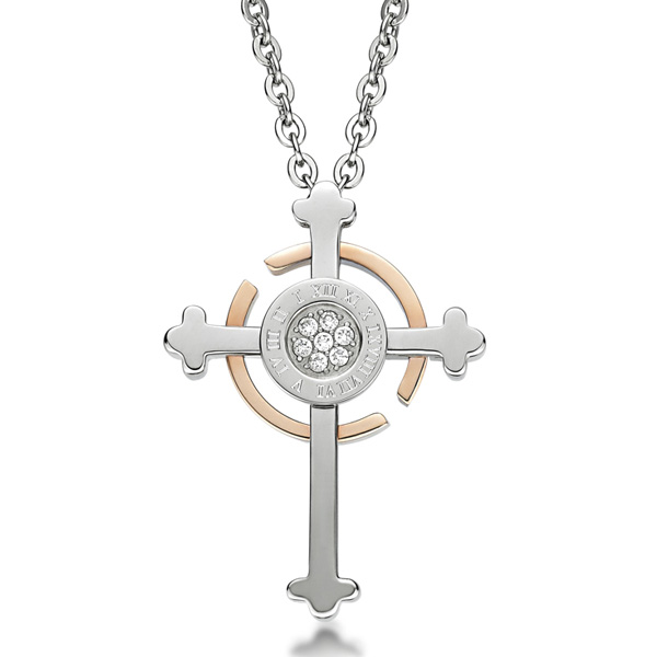 Crystal Cross Pendant with Necklace