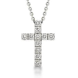 Full Crystal Cross Pendant With Necklace