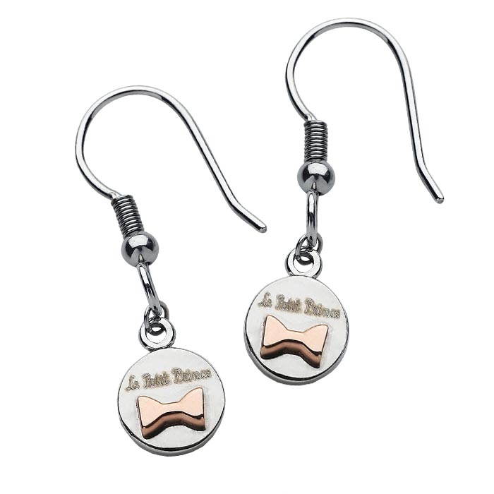 Le Petit Prince Ip Rose Gold Bow Tie Earrings(a pair)