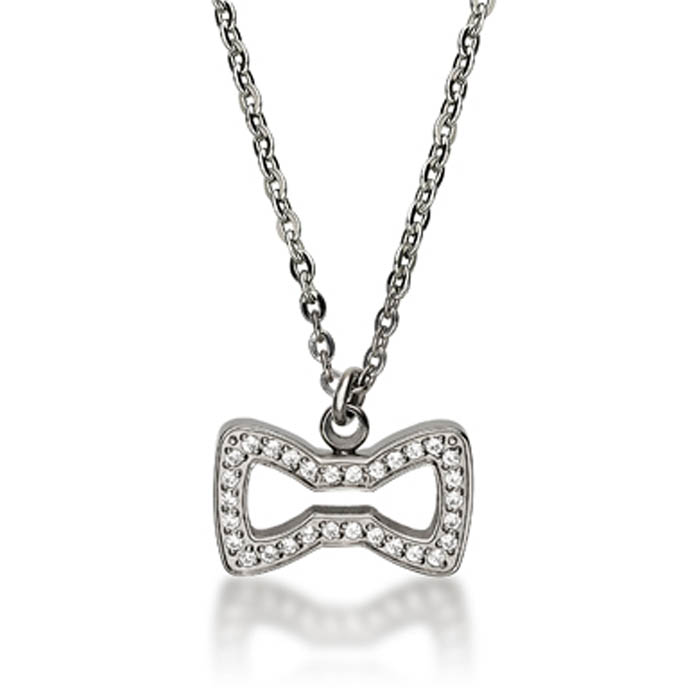 Le Petit Prince Crystal Bow Tie Necklace