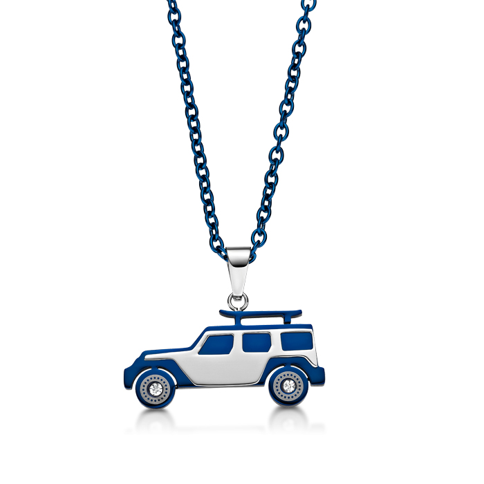 Blue Crystal car necklace