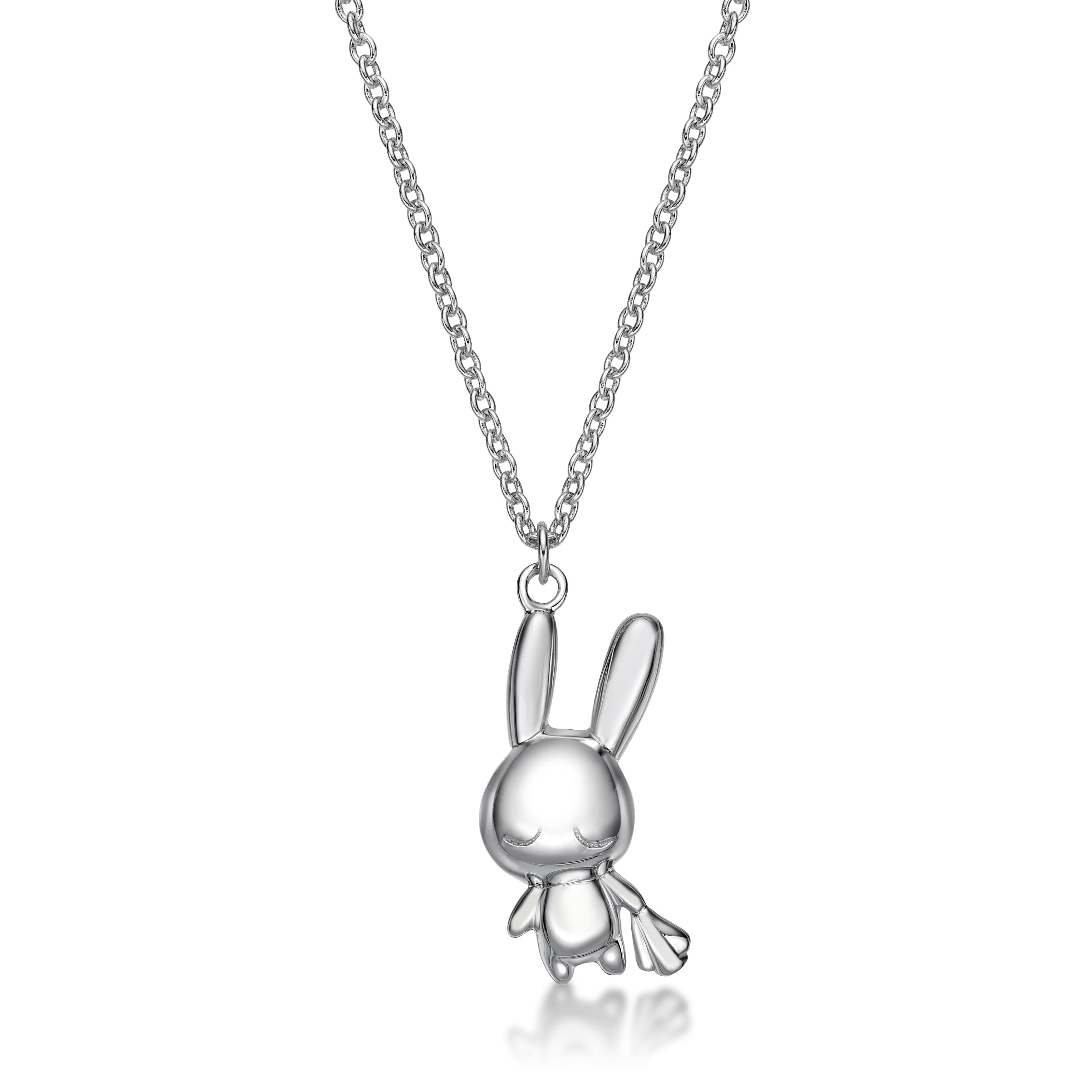 Rabbit C Icon & Handkerchief  Pendant With Necklace