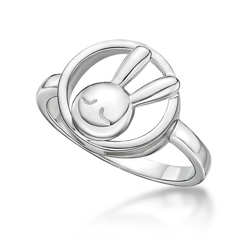 Rabbit C. Outline Ring in RH. plated